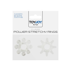 Manpower TOYJOY Lot de 2 Mini Cockrings Stretchy Rings Transparents